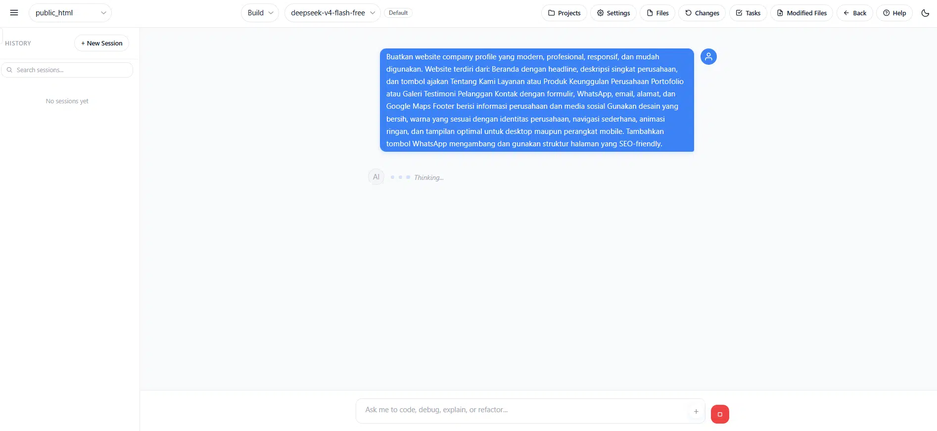 Original HyperCloudHost Code with AI interface