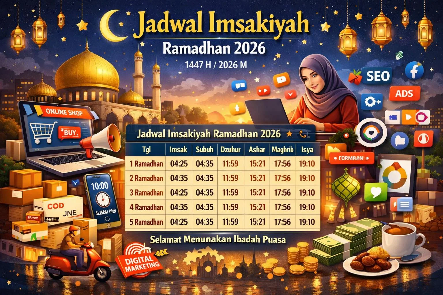Jadwal Imsakiyah Ramadhan 2026: Inspirasi Ibadah, Bisnis, dan Produktivitas Digital untuk UMKM dan Profesional Muda - jadwal imsakiyah Ramadhan 2026