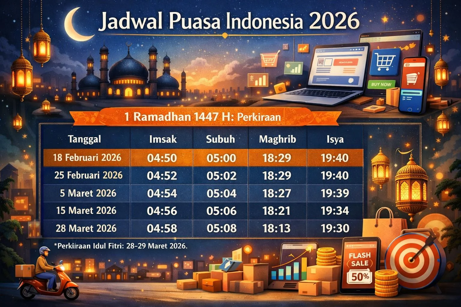 Jadwal Puasa Indonesia 2026: Inspirasi Ibadah, Bisnis, dan Produktivitas Digital di Bulan Ramadhan - jadwal puasa Indonesia